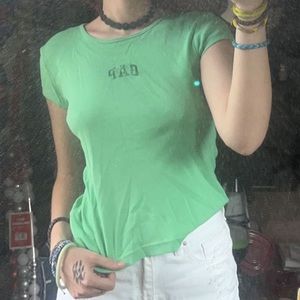 vintage light green GAP baby tee tshirt